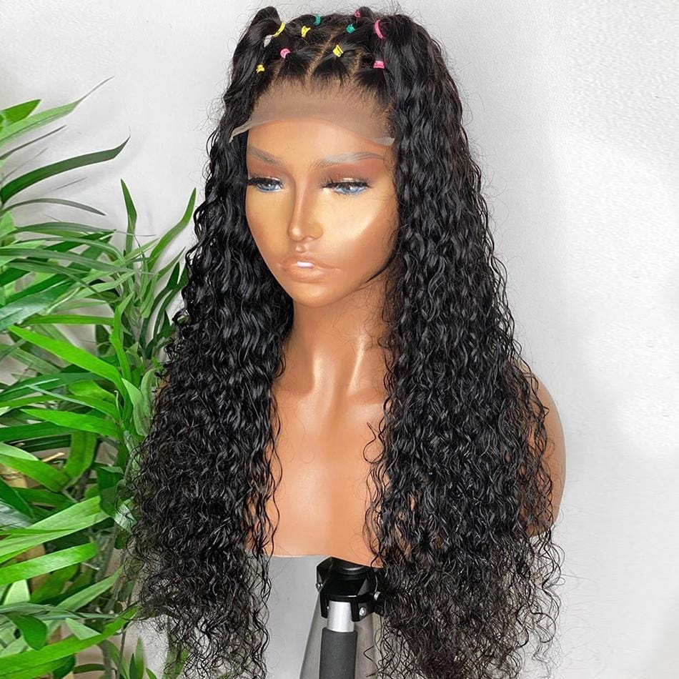 4x4 Lace Front Human Hair Clousre Wigs Deep Wave -p - wigirlhair