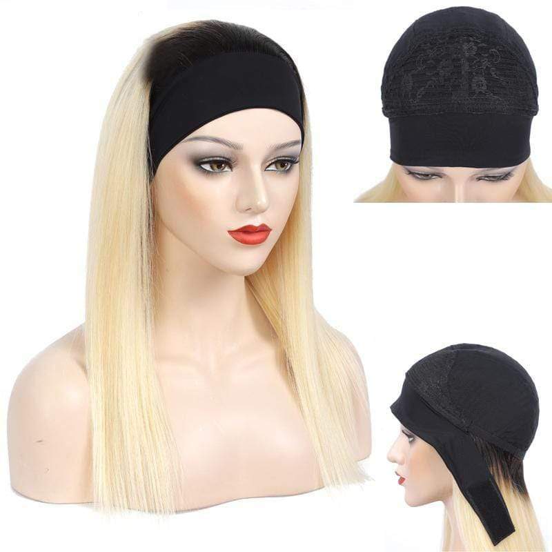 1B/613 Ombre Headband Wig Straight Virgin Human Hair(Get Free Headband) - wigirlhair