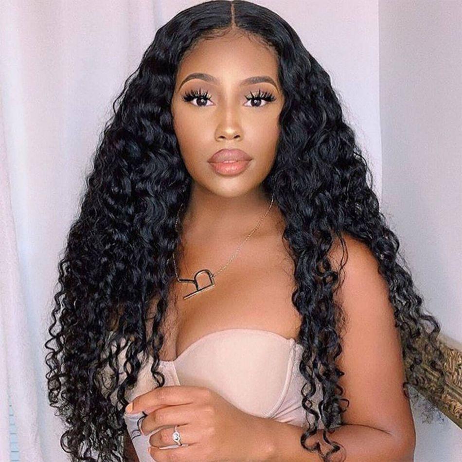 200% 13X4 Deep Wave Lace Front Human Hair Wigs Pre-plucked with Baby Hair Lace Wigs-wigirlhair