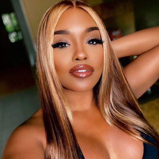 T Part #4/27 Lace Front Human Hair Wigs Brazilian Straight Frontal Wig - wigirlhair