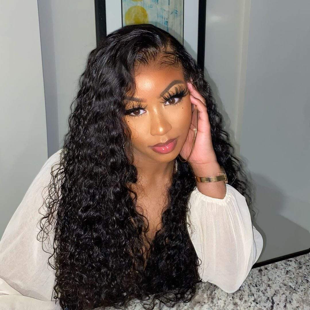 13x6 HD Transparent Lace Wig Virgin Human hair Deep Wave-wigirlhair