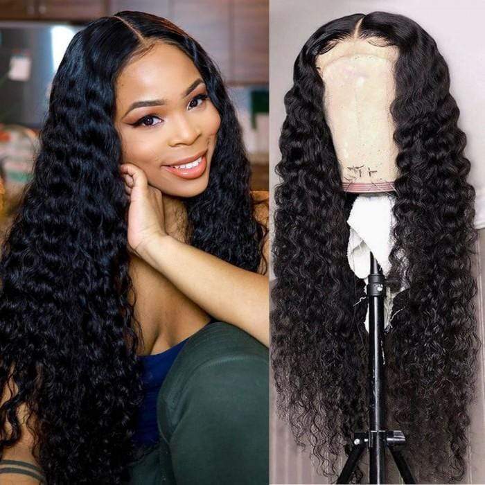 13x4/T Part Deep Wave Lace Front Wig Virgin Human Hair Pre-Plucked With Baby Hair-wigirlhair