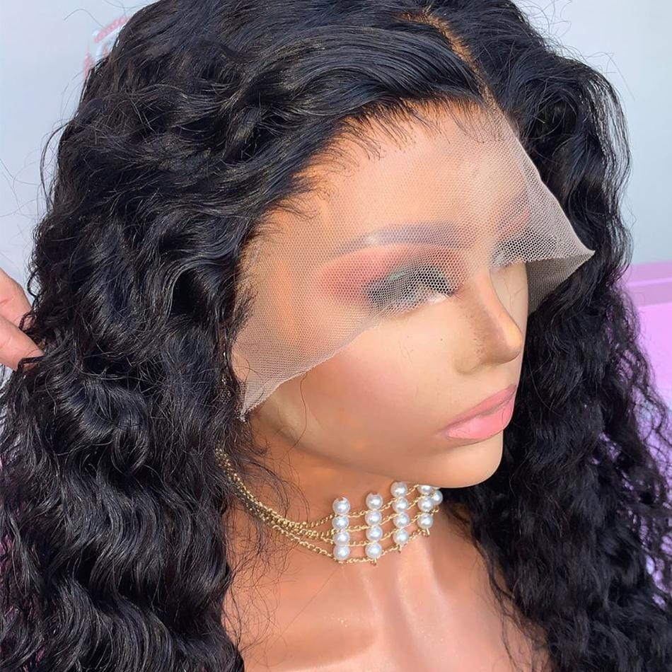 13x6 HD Transparent Lace Wig Virgin Human hair Deep Wave-wigirlhair