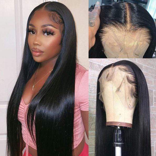 13x6 Lace Front Wigs Human Hair Pre-Plucked Straight Long Wig-wigirlhair