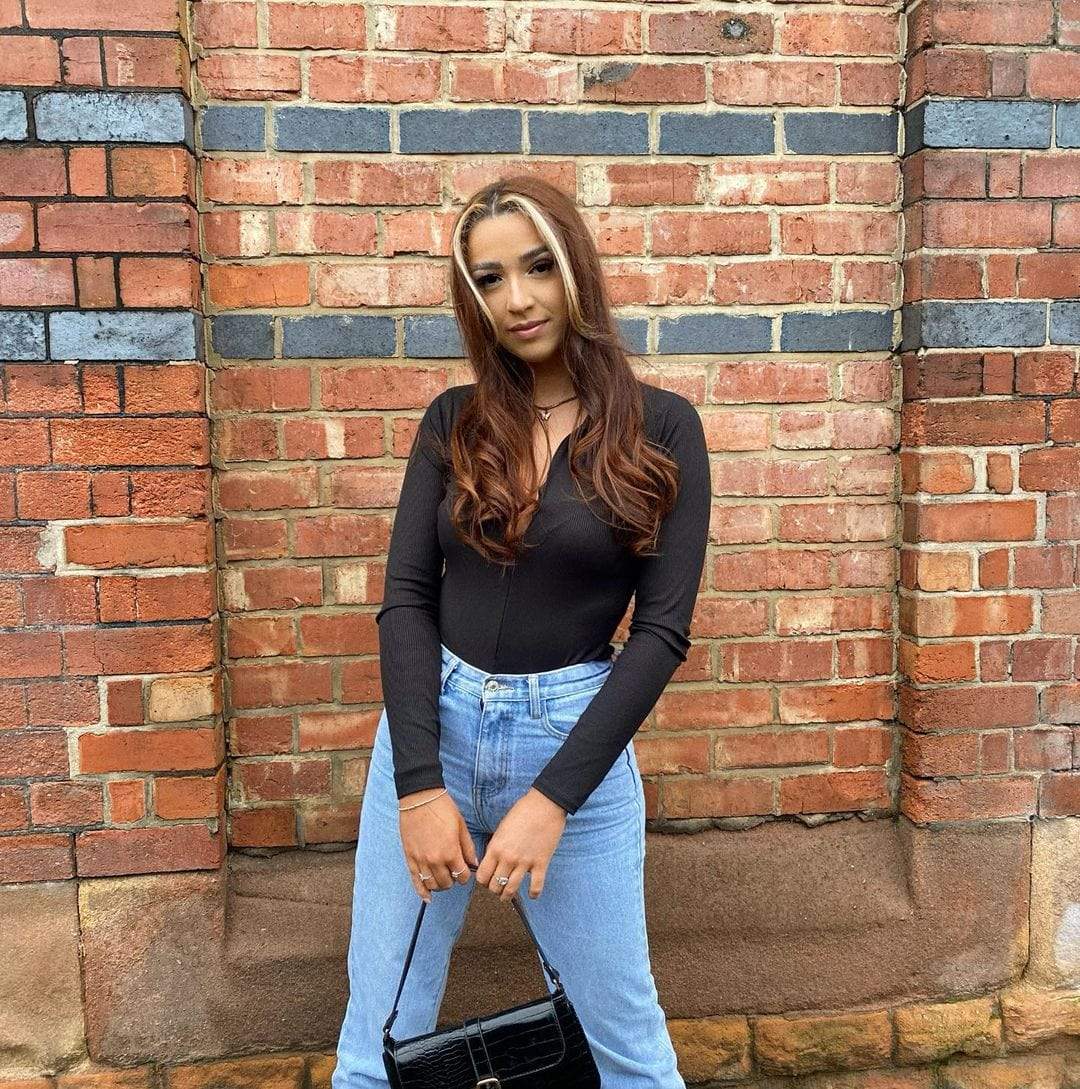 T-Part Balayage Highlight Straight Human Hair Lace Front Wig - wigirlhair