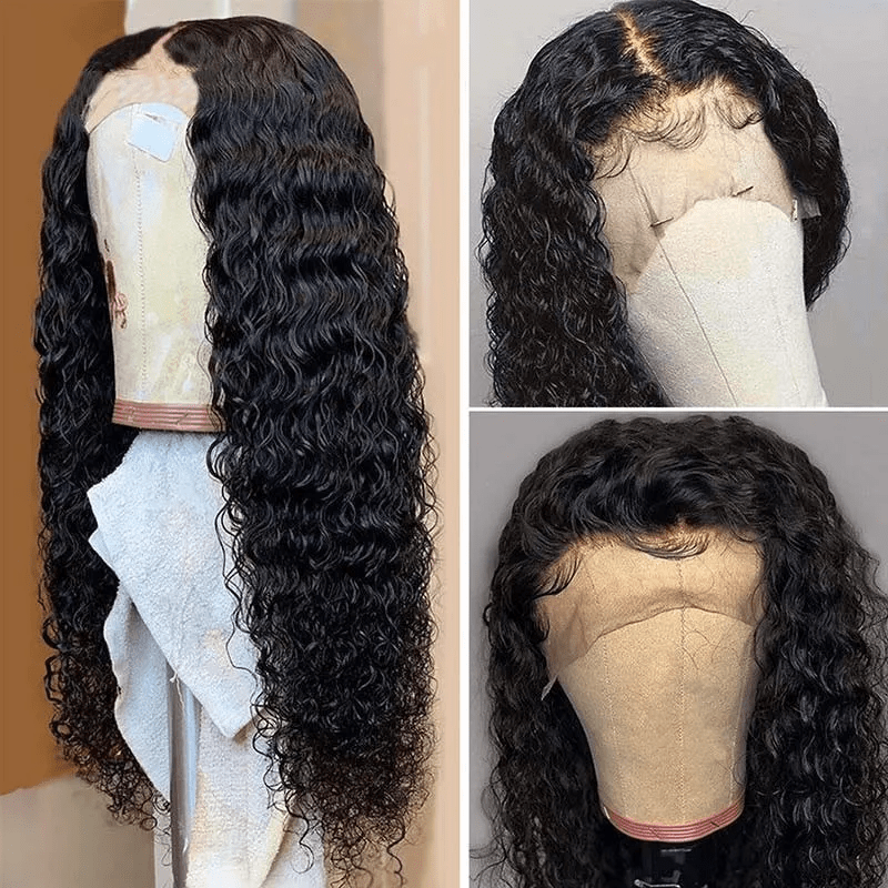 150% 13X4 Deep Wave Lace Front Human Hair Wigs Pre-plucked with Baby Hair Lace Wigs-wigirlhair