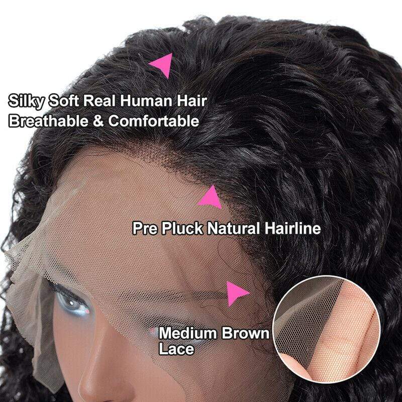 180% Body Wave 360 Lace Frontal Wigs Pre-plucked Human Hair Wig-wigirlhair