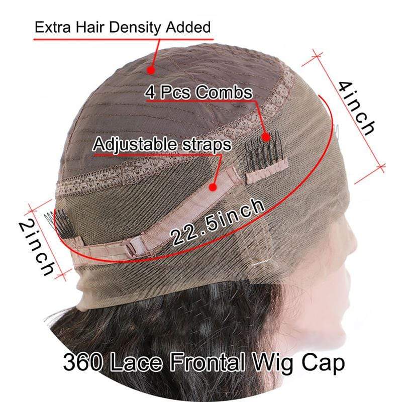 180% Straight 360 Lace Frontal Wigs Pre-plucked Human Hair Wig-wigirlhair