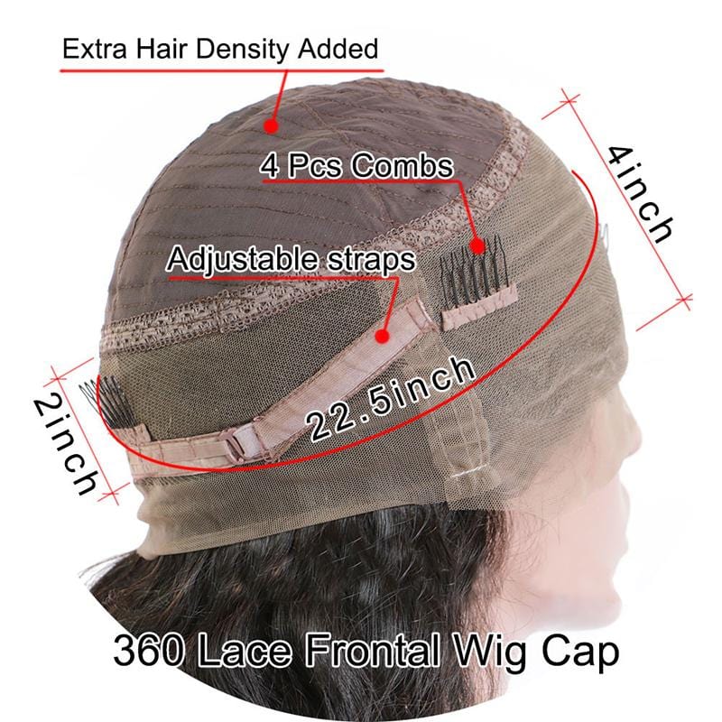 180% Body Wave 360 Lace Frontal Wigs Pre-plucked Human Hair Wig-wigirlhair