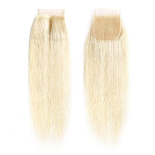 #613 Blonde 4x4 Lace Closure Natural Straight