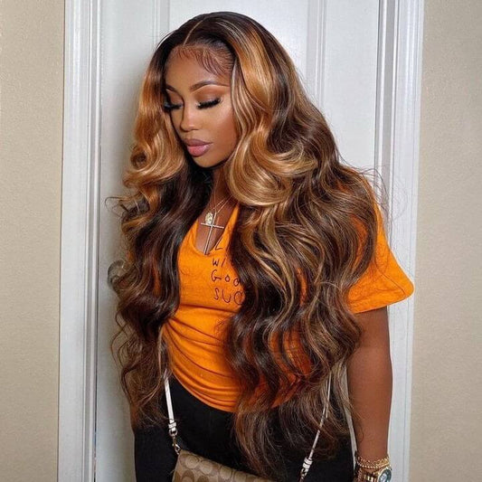 T Part Lace Ombre Body Wave Human Hair Lace Front Wig - wigirlhair