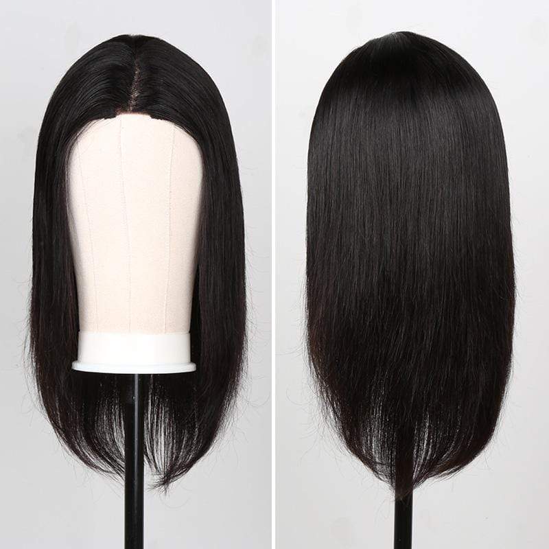 1x6 Bob Wig Lace Front Wig Straight Human Hair Silky Blunt Cut - wigirlhair