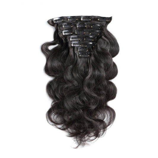 #1B 100G Brazilian Hair Body Wave Clip in Hair Extension 7PSet