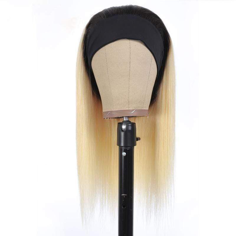 1B/613 Ombre Headband Wig Straight Virgin Human Hair(Get Free Headband) - wigirlhair