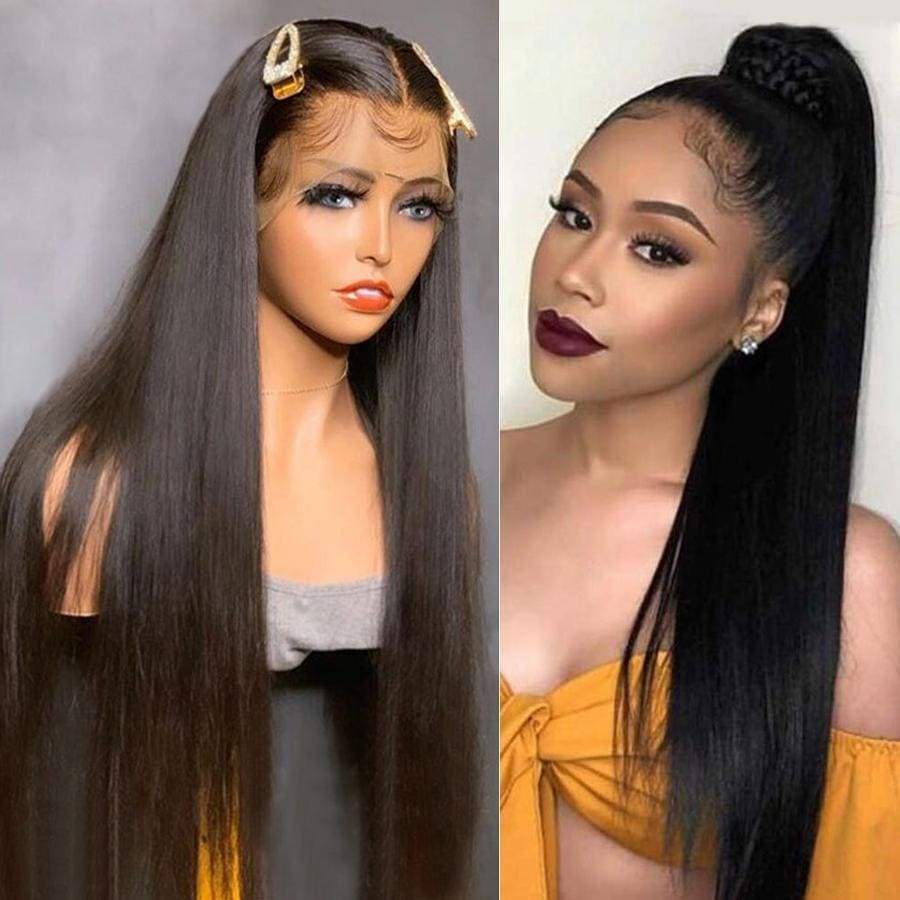 250% Natural Straight 360 Lace Frontal Wigs Pre-plucked Human Hair Wig-wigirlhair