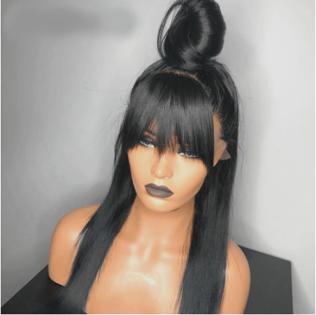 Silk Base Top Bang Wig Virgin Human Hair - wigirlhair