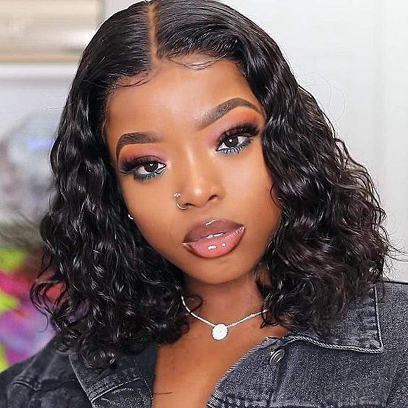2x6 Deep Wave Bob Wig Human Curly Hair - wigirlhair