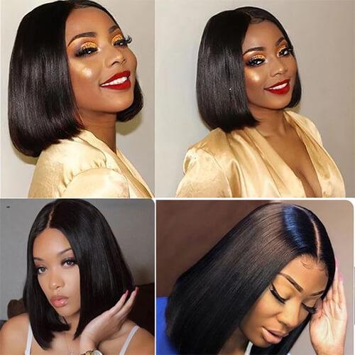2x6 Straight Bob Wig Human Hair Silky Blunt Cut - wigirlhair