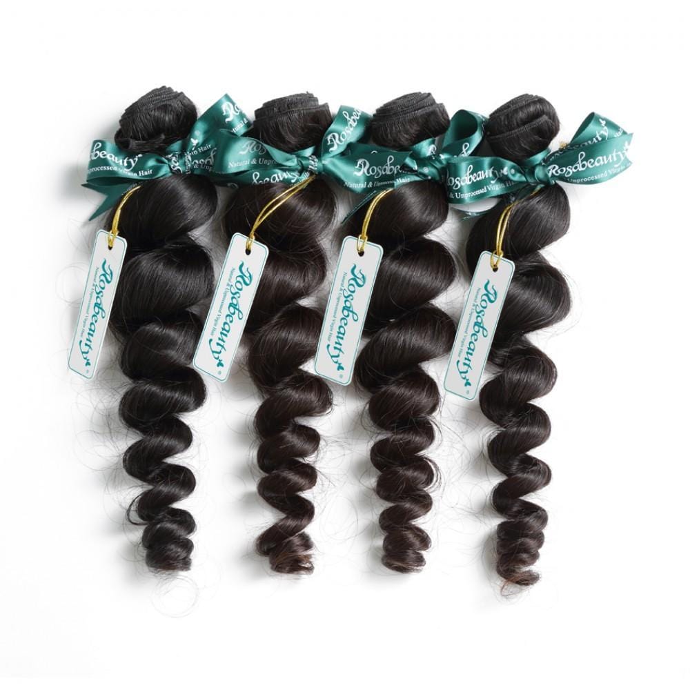 7A 4 Bundles Hair Weave Brazilian Hair With Lace Closure Loose Wave