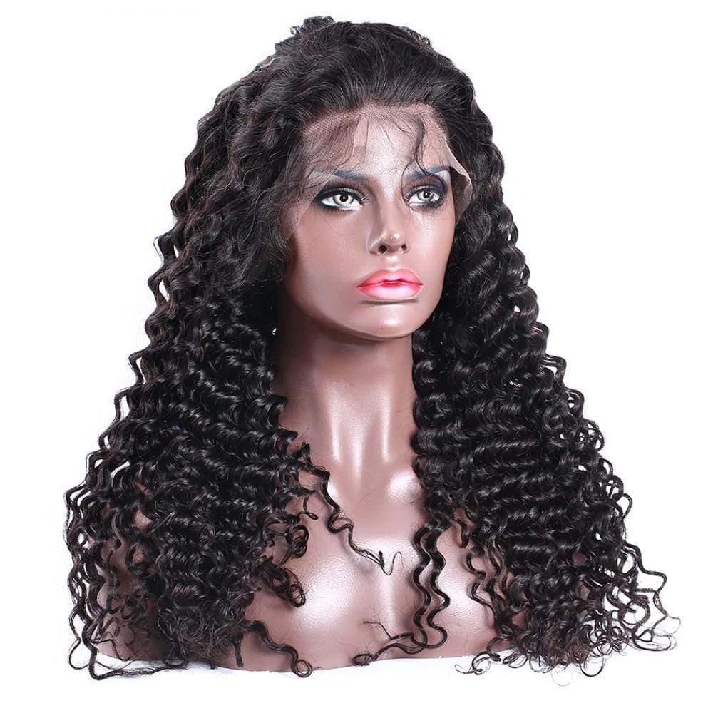 250% Deep Wave 360 Lace Frontal Wigs Pre-plucked Human Hair Wig-wigirlhair