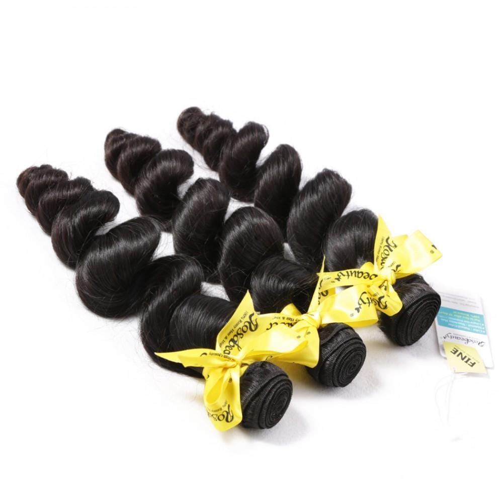 7A 3 Bundles Brazilian Hair with Frontal Loose Wave - wigirlhair
