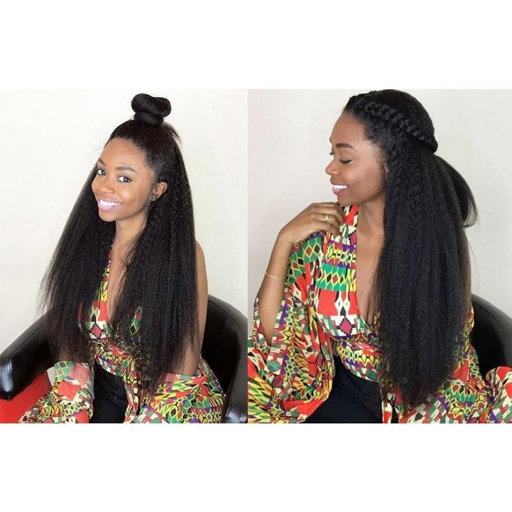 13x4 Lace Frontal Brazilian Hair Kinky Straight