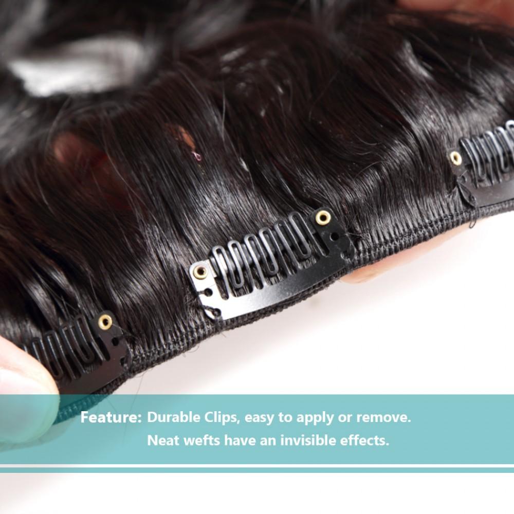 #1B 140G Brazilian Hair Body Wave Clip in Hair Extension 10PSet
