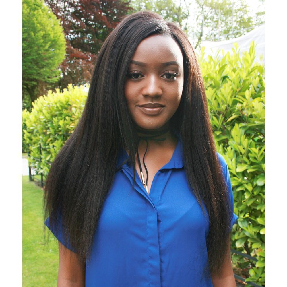 7A 3 Bundles Hair Weave Brazilian Hair With Lace Closure Kinky Straight
