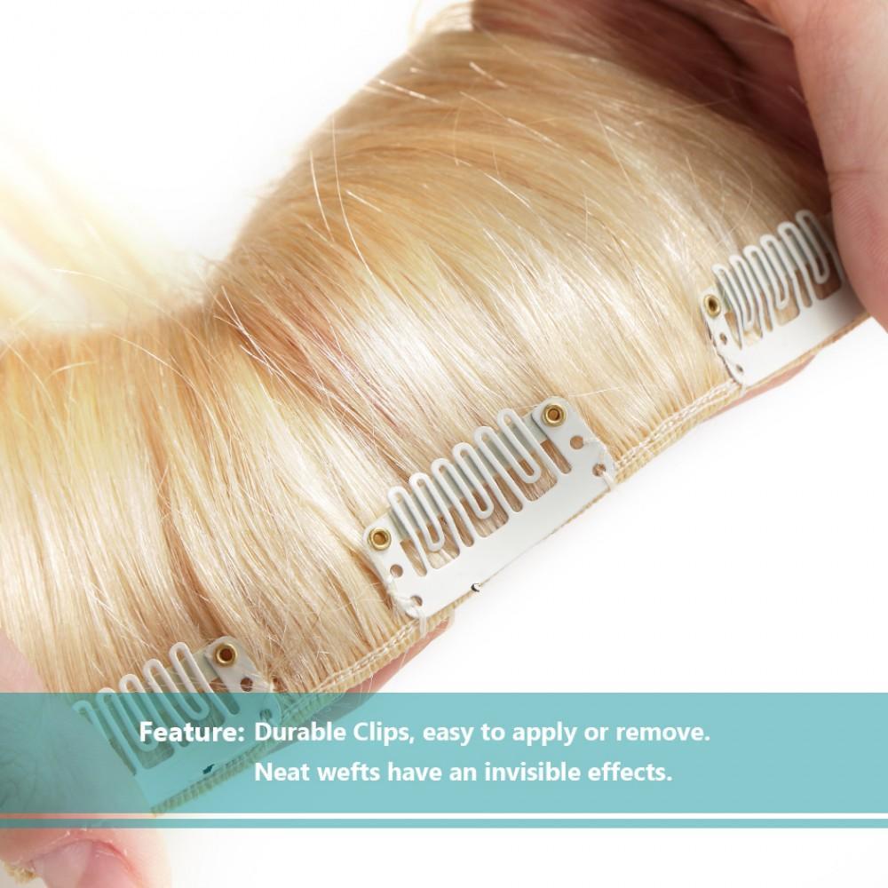 #1B 70G Brazilian Hair Straight Clip in Hair Extension 7PSet