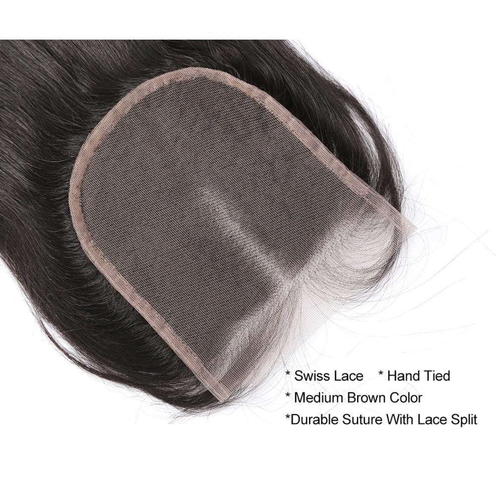 4X4 Lace Closure Brazilian Hair Deep wave