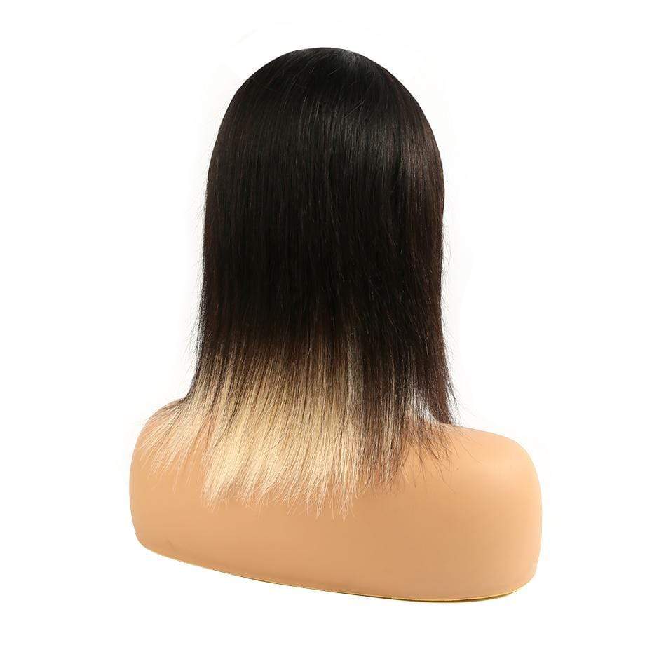 Highlight Mix Color Bob Wig Ombre Human Hair Silky Blunt Cut(Needs Customization) - wigirlhair