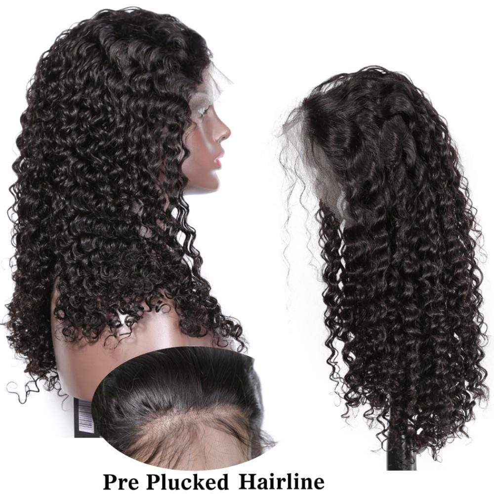 180% Deep Wave 360 Lace Frontal Wigs Pre-plucked Human Hair Wig-wigirlhair