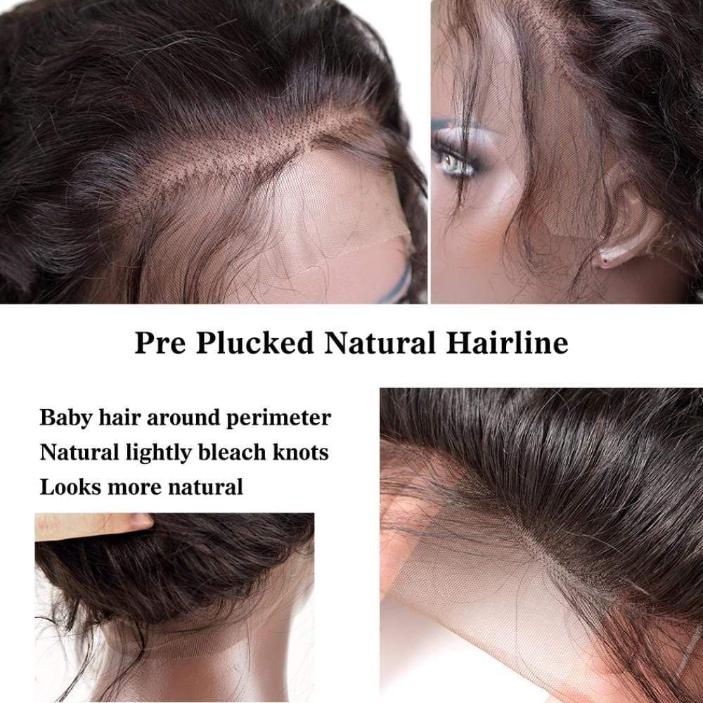 180% Straight 360 Lace Frontal Wigs Pre-plucked Human Hair Wig-wigirlhair