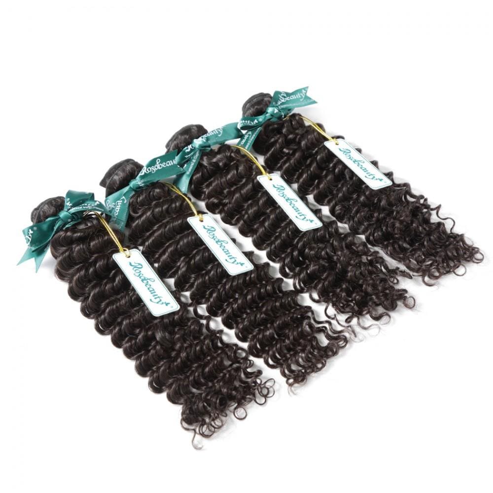 7A 4 Bundles Brazilian Hair With Frontal Deep Wave - wigirlhair