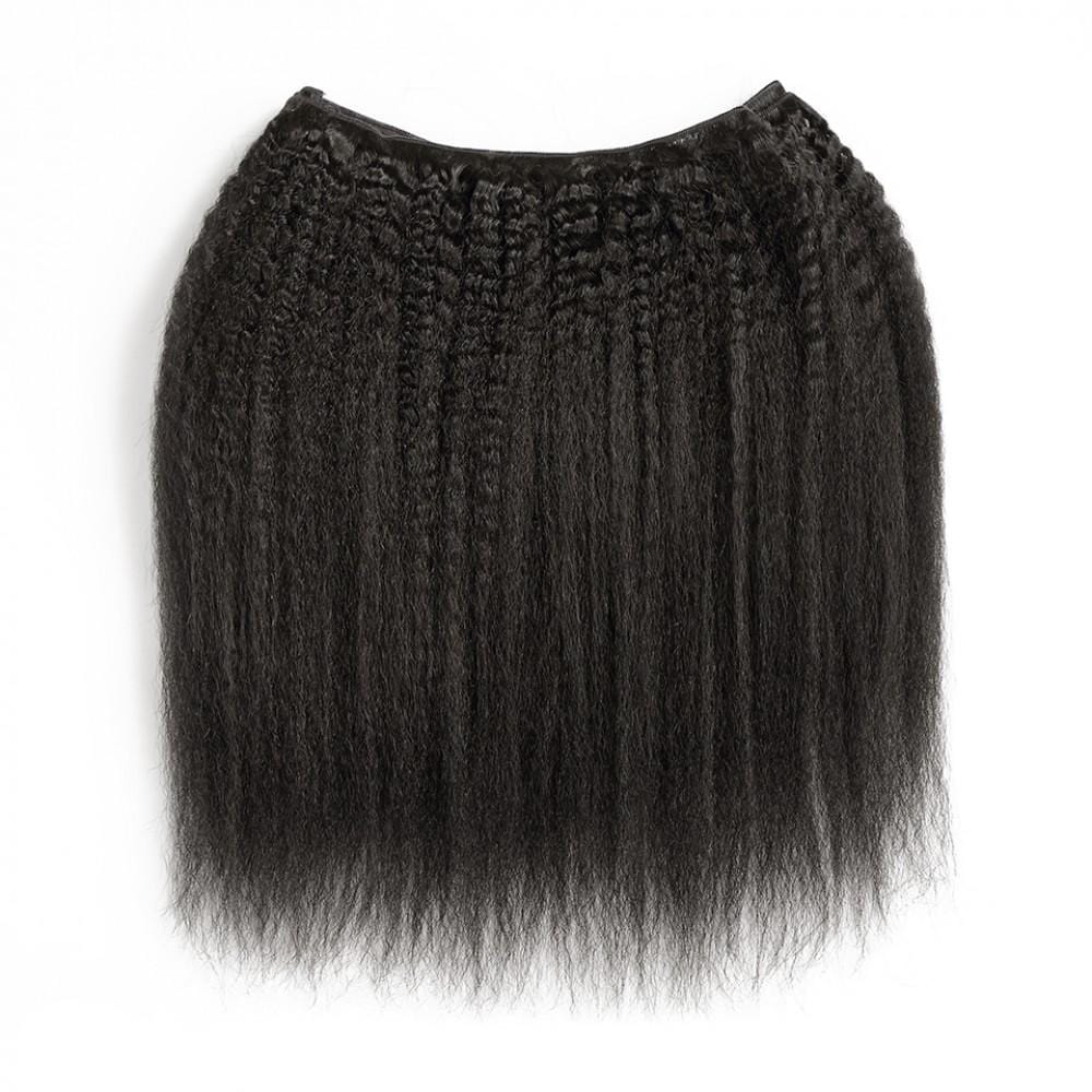 7A 3 Bundles Hair Weave Brazilian Hair With Lace Closure Kinky Straight