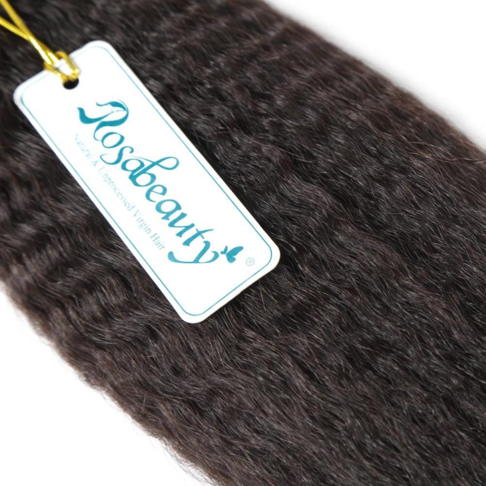 7A 2 Bundles Brazilian Hair with Frontal Kinky Straight