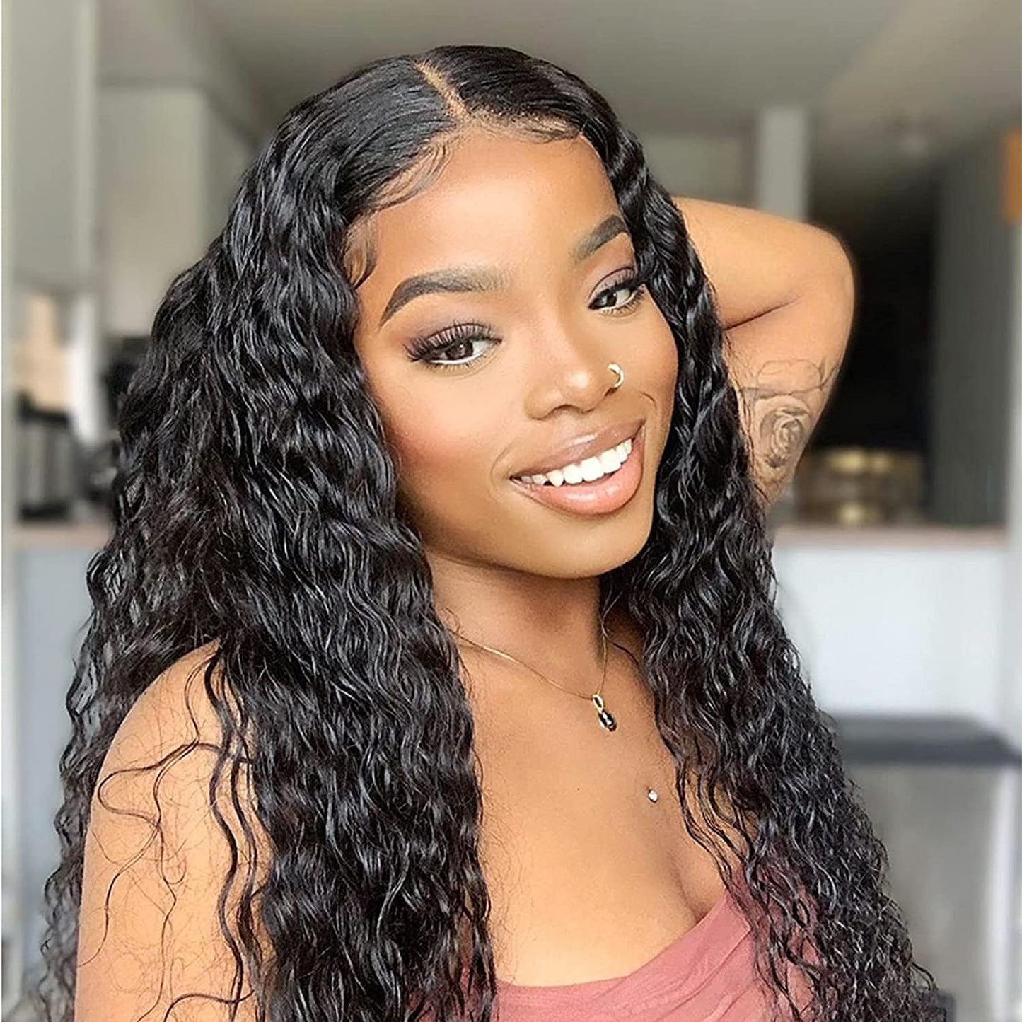 4x4 Lace Front Human Hair Closure Wigs Deep Wave - wigirlhair