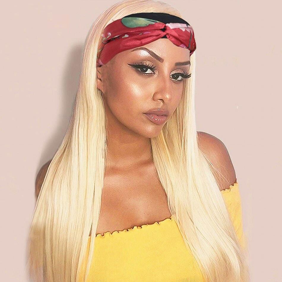 613 Blonde Headband Wig Straight Virgin Human Hair-wigirlhair
