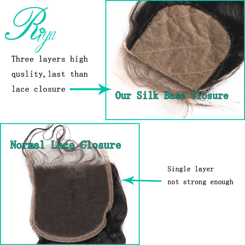 4X4 Silk Base Closure Brazilian Hair Kinky Straight