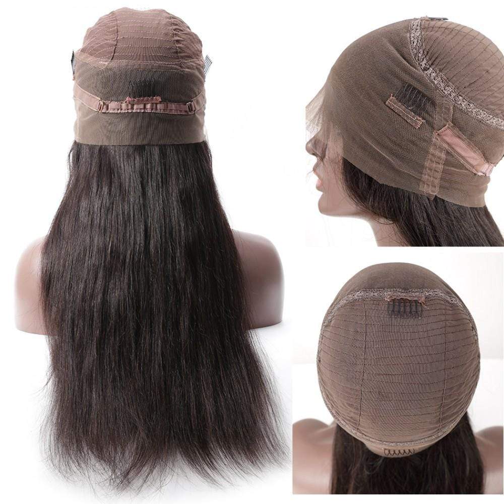 250% Natural Straight 360 Lace Frontal Wigs Pre-plucked Human Hair Wig-wigirlhair