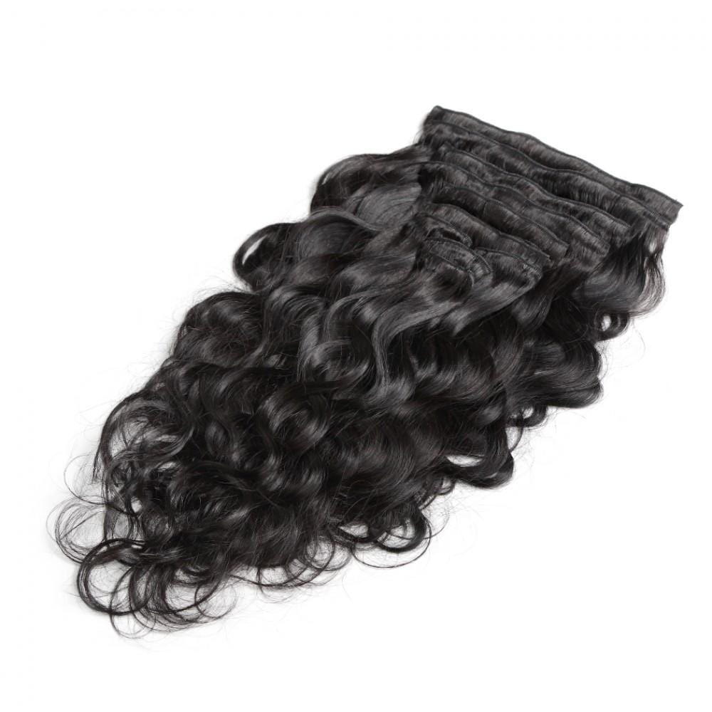 #1B 140G Brazilian Hair Body Wave Clip in Hair Extension 10PSet