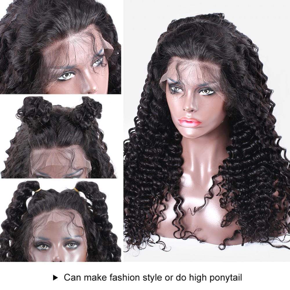 250% Deep Wave 360 Lace Frontal Wigs Pre-plucked Human Hair Wig-wigirlhair