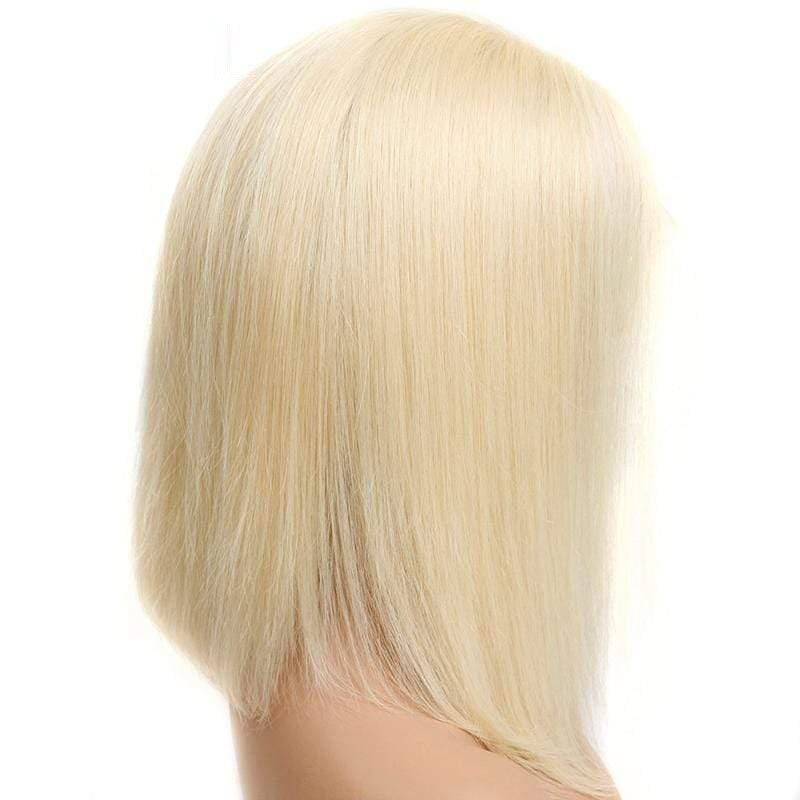 613 Blonde Bob Bang Wigs Virgin Human Hair-wigirlhair