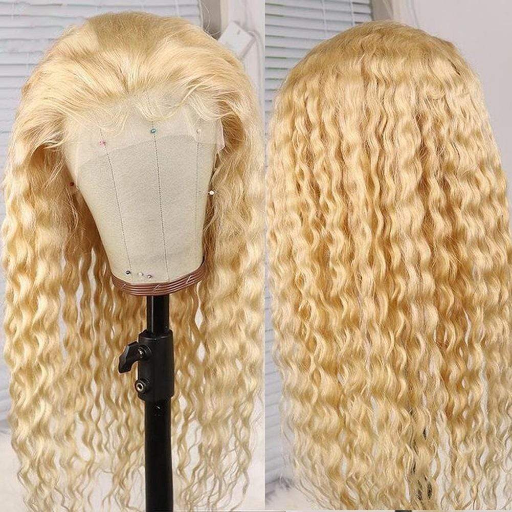 #613 Blonde Hair Deep Wave HD Lace Front Wig Virgin Human Hair-wigirlhair