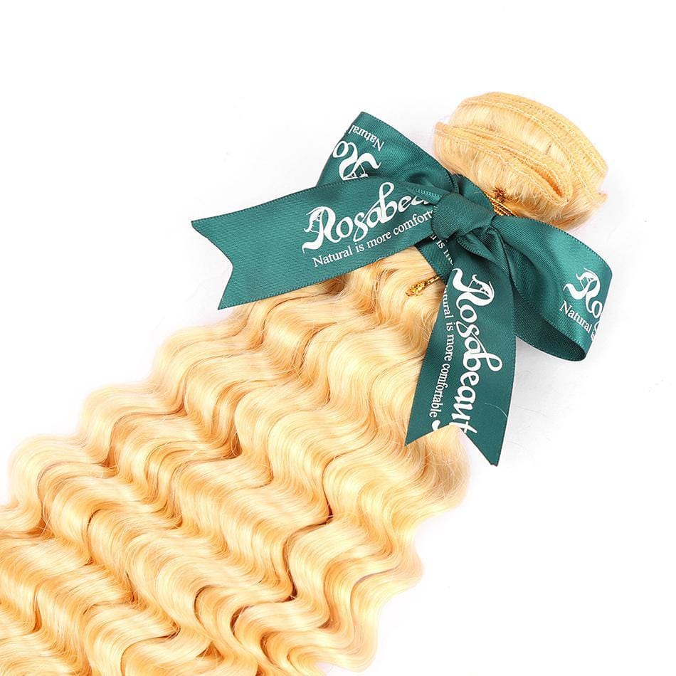 8A #613 Blonde Deep Wave Hair Bundles 4-5 Bundles - wigirlhair