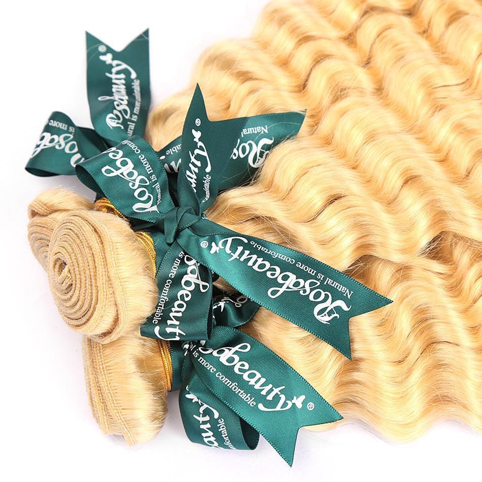 8A #613 Blonde Deep Wave Hair Bundles 1-3 Bundles - wigirlhair