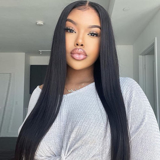 200% 13x6 Lace Front Wigs Human Hair Pre-Plucked Straight Long Wig-wigirlhair