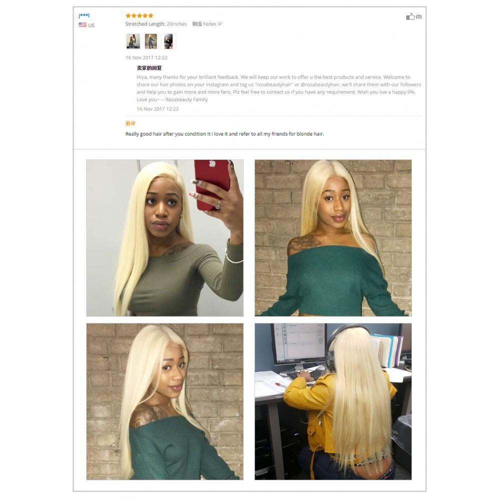 8A #613 Blonde Straight Hair Bundles  4-5 Bundles