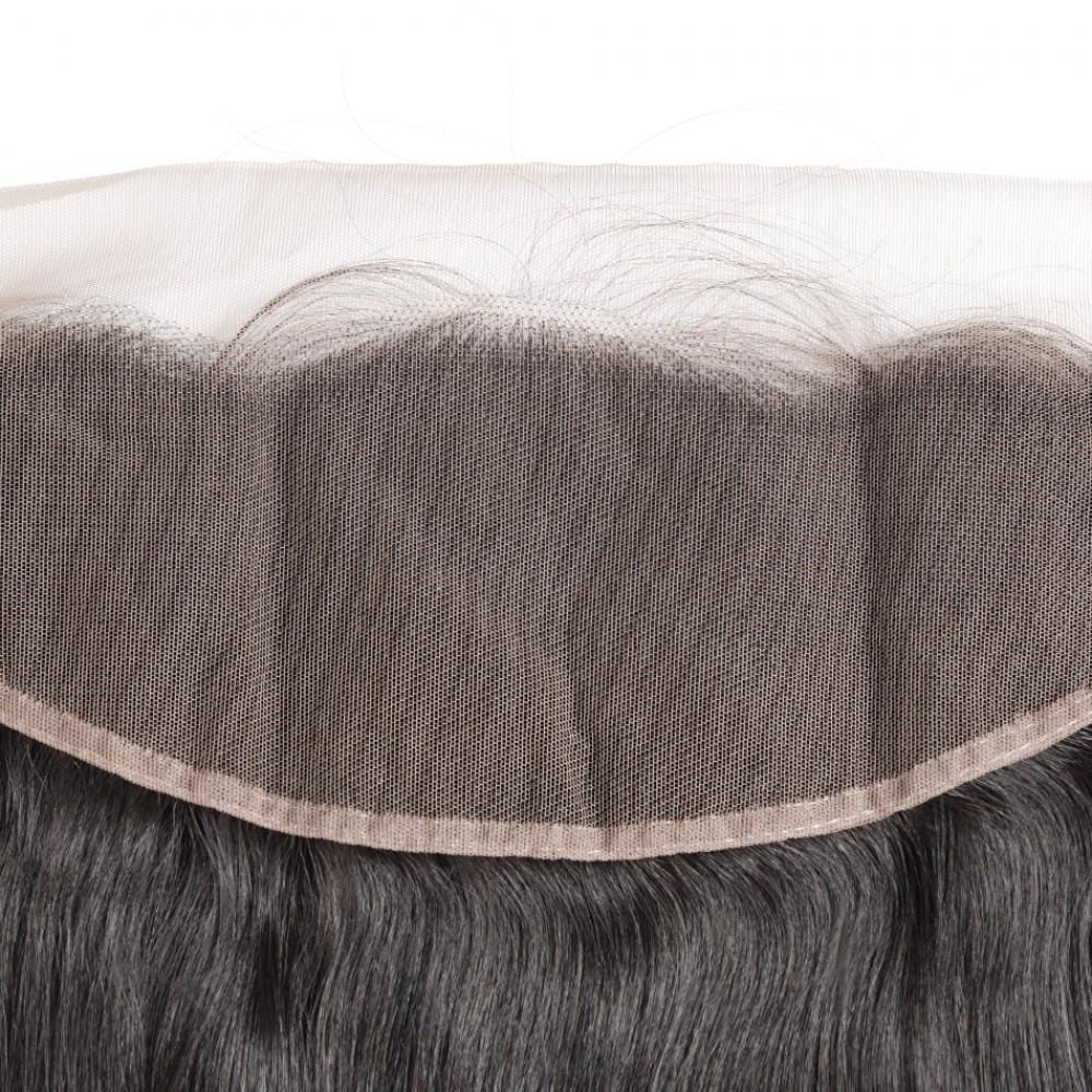 7A 2 Bundles Brazilian Hair with Frontal Straight