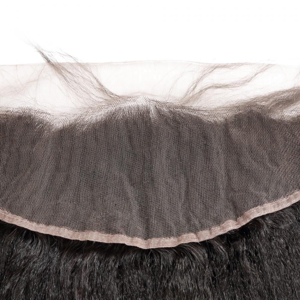 13x4 Lace Frontal Brazilian Hair Kinky Straight
